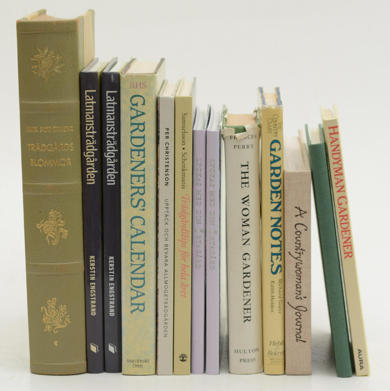 Engelske og svenske bøger for gartnere. 13 bind.