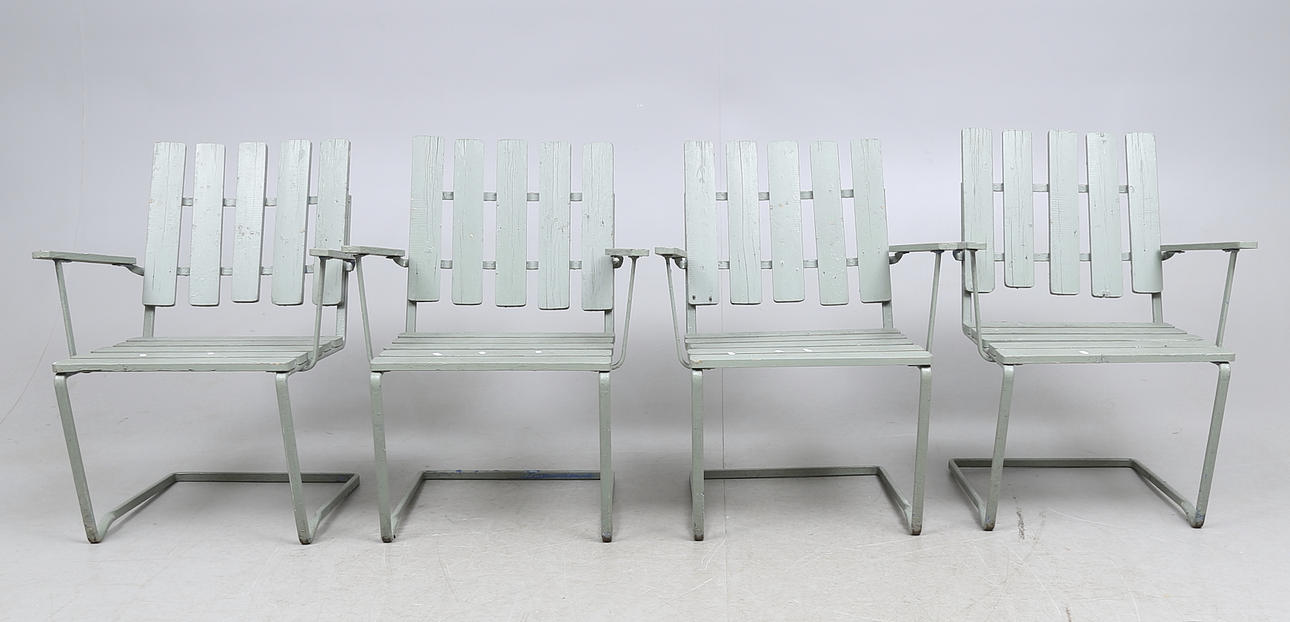 TRÄDGÅRDSTOLAR, 4 st. Grythyttan, 1900-tal.