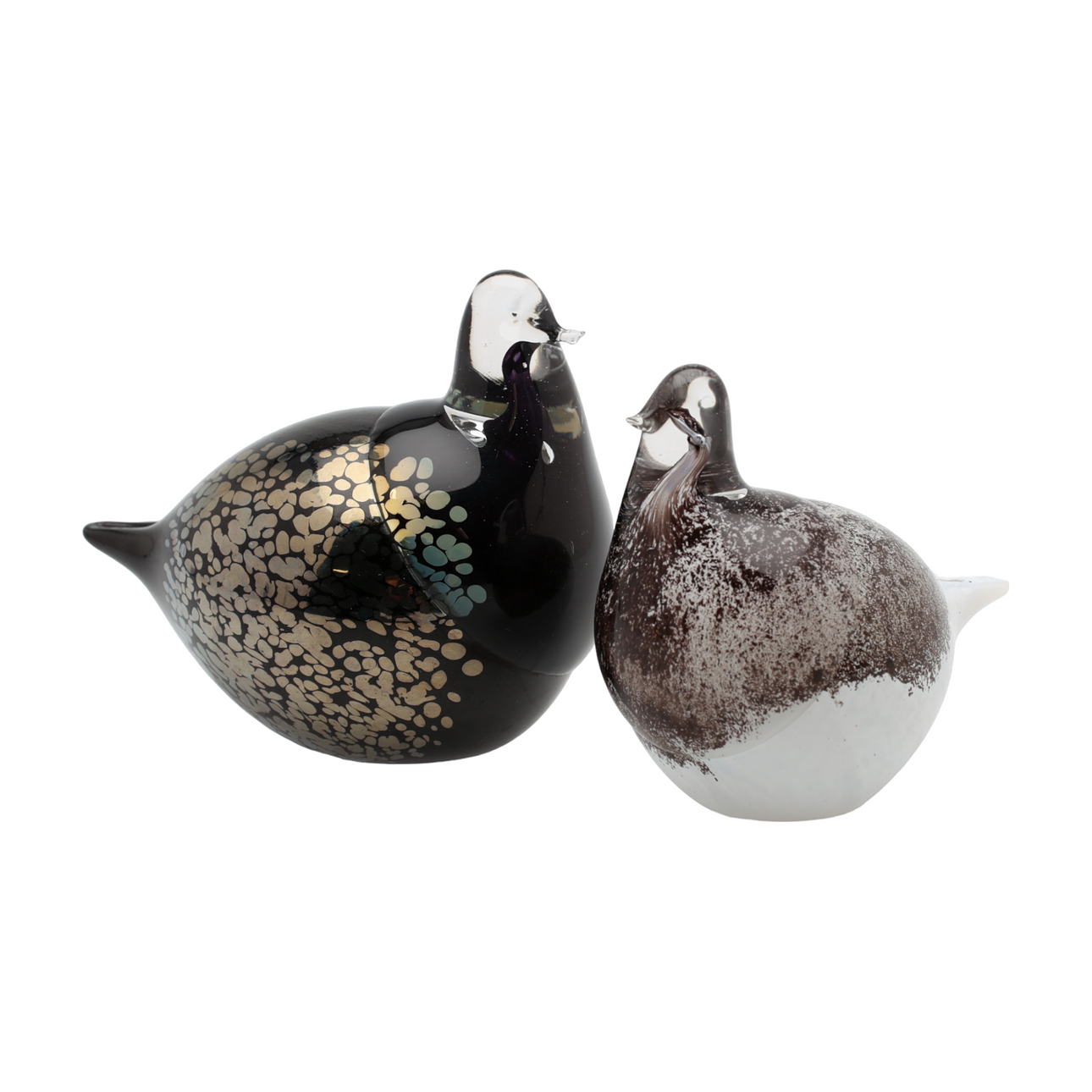 FIGURES, 2 pcs, art glass, Finland, unsigned.