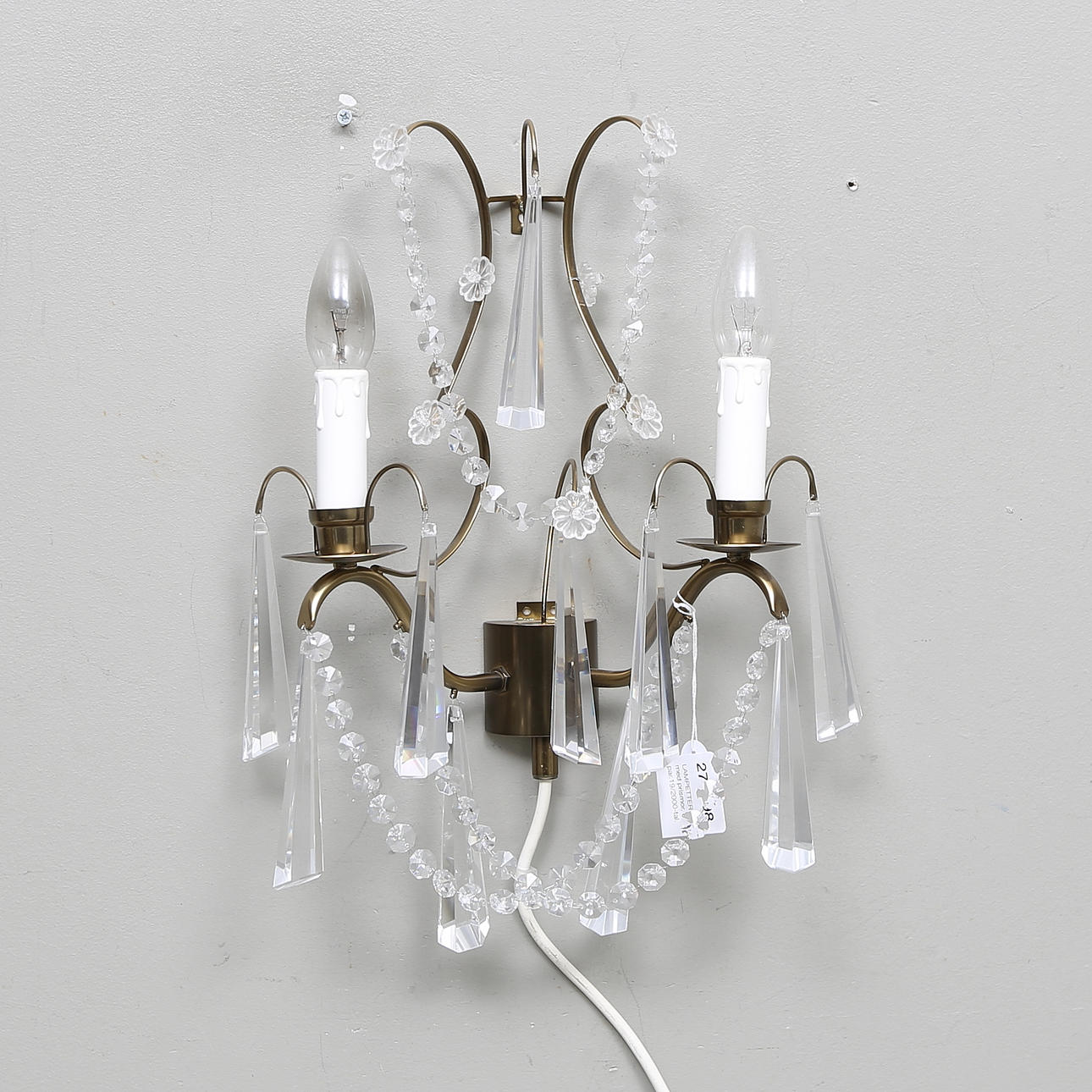 LAMPETTER med prismor, ett par.19/2000-tal.