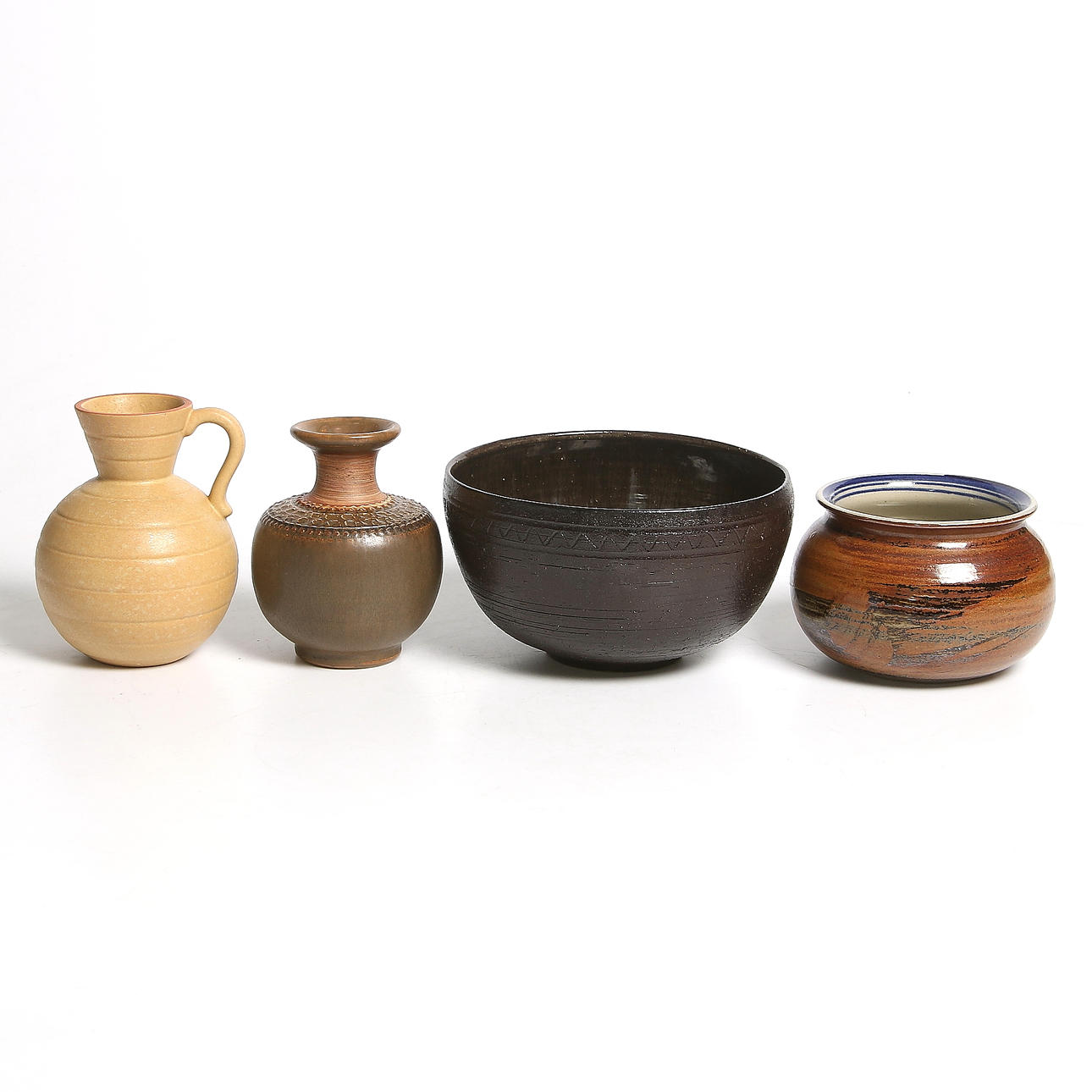 SKÅLAR samt VASER, 4 st, keramik, bl.a. "Presenta", Stig Lindberg samt Carl-Harry Stålhane, Designhuset.