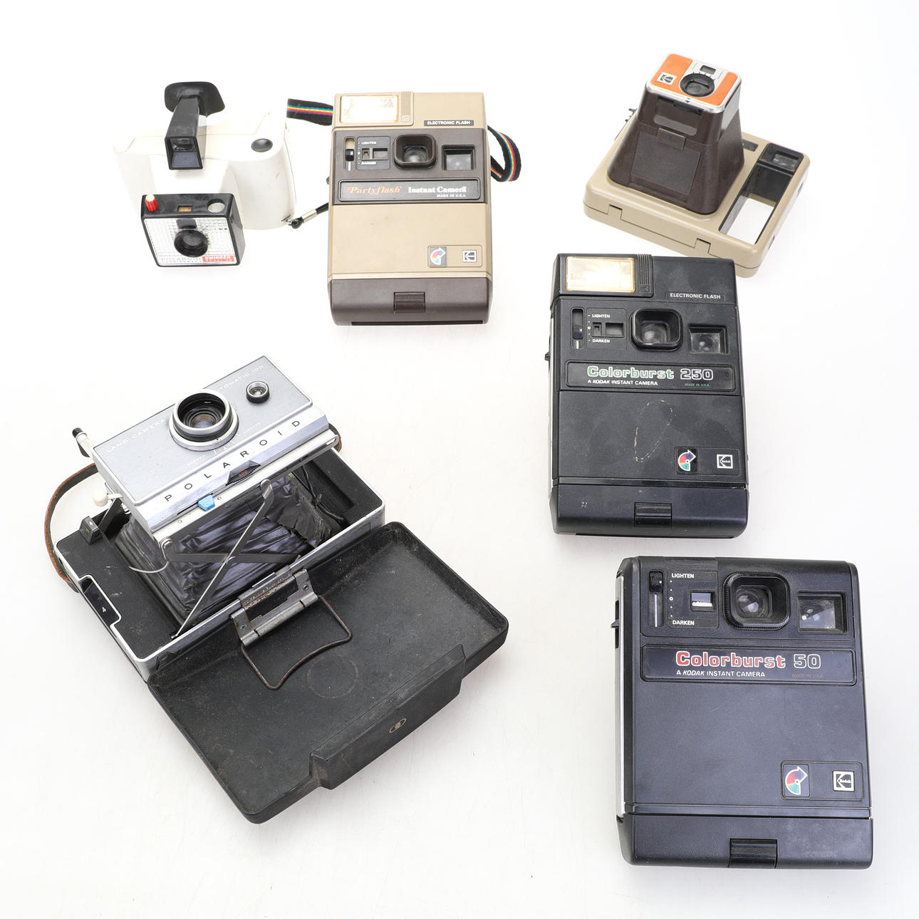 CAMERAS, Polaroid/ Kodak, 6 pieces.