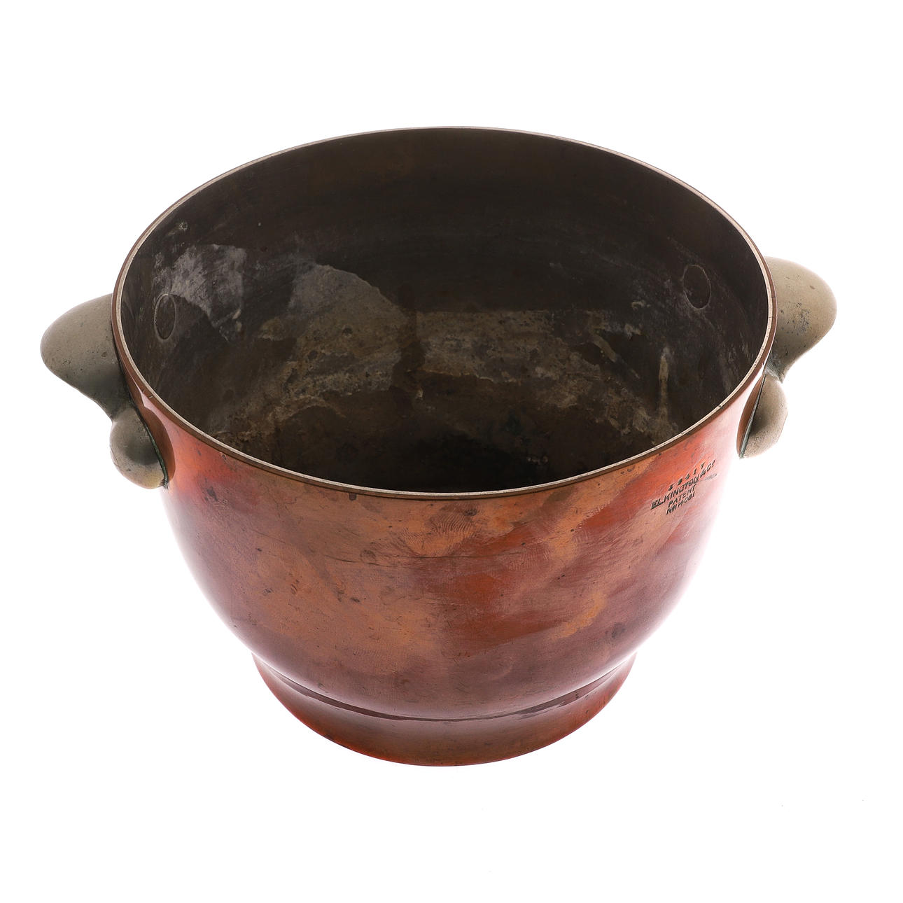 AN ELKINGTON & CO PATENT COPPER OGEE SHAPE PAN.
