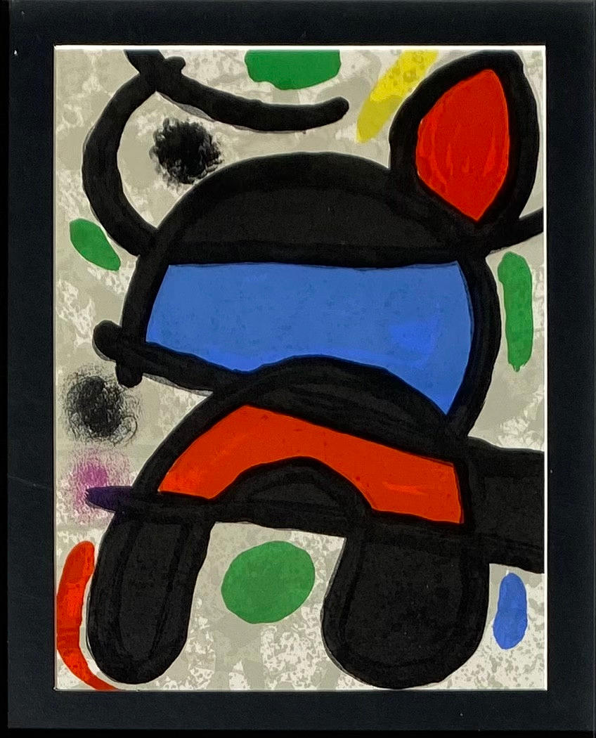 JOAN MIRÓ. -KOMPOSITIONEN. LITOGRAFI PÅ PAPPER.