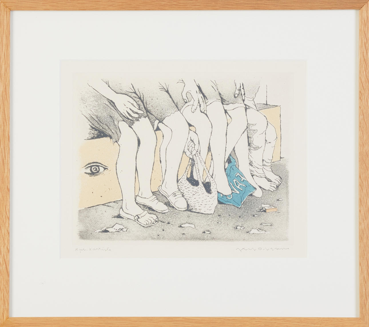 AXEL OLSON. etching, marked epr. d'artiste, signed.