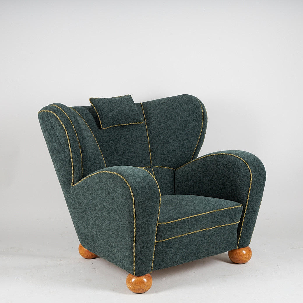 MÄRTA BLOMSTEDT (1899-1982). FÅTÖLJ, Aulanko-modellen. Formgiven 1939.