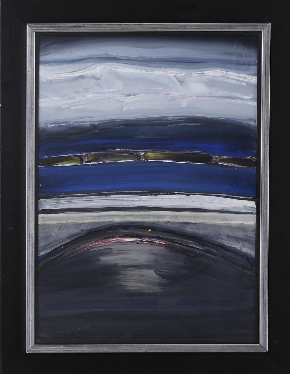 WIKING SVENSSON. Landskap, gouache, signerad.