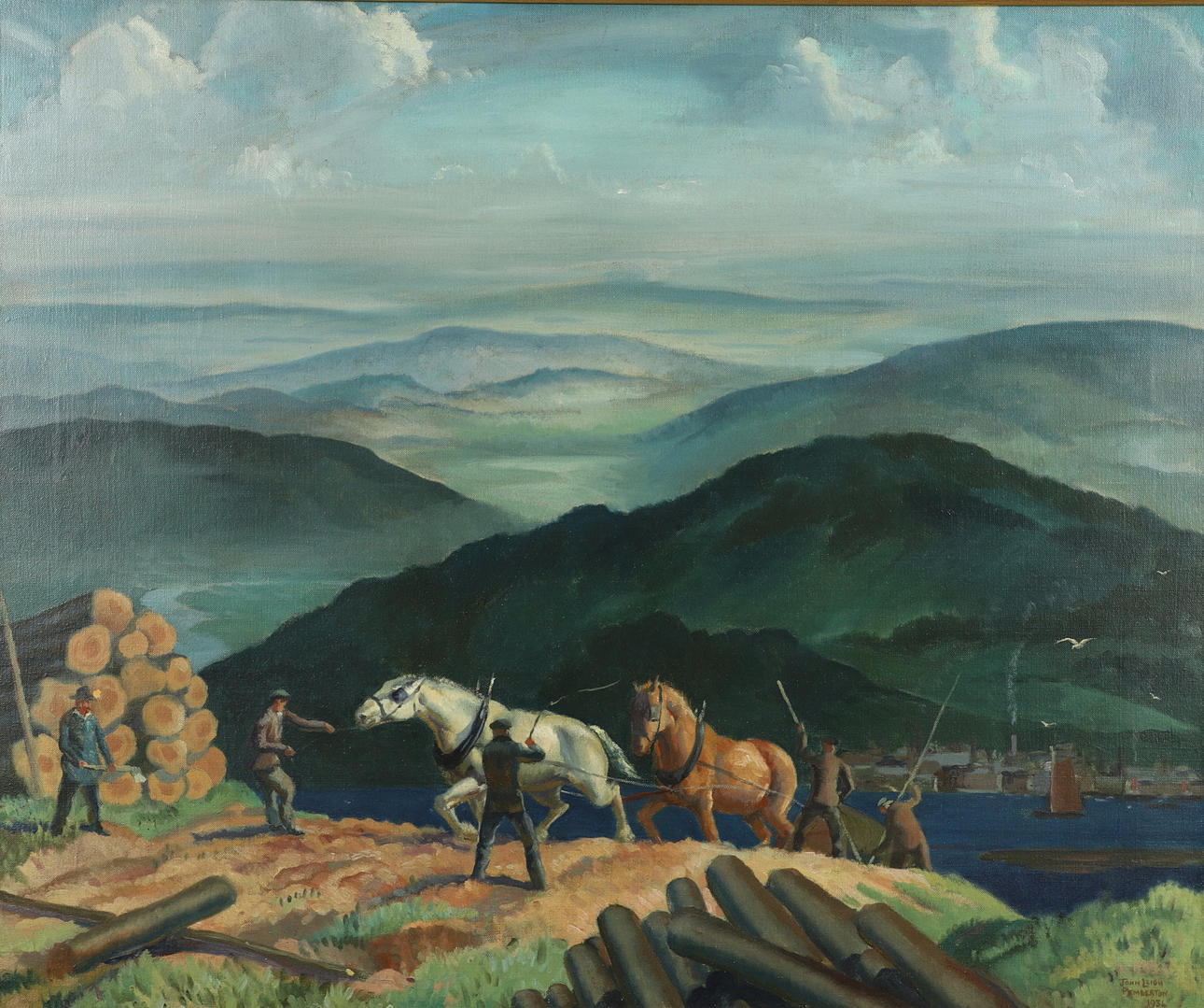 JOHN LOFTUS LEIGH-PEMBERTON (1911-1997). TIMBER HORSES, TASMANIA.