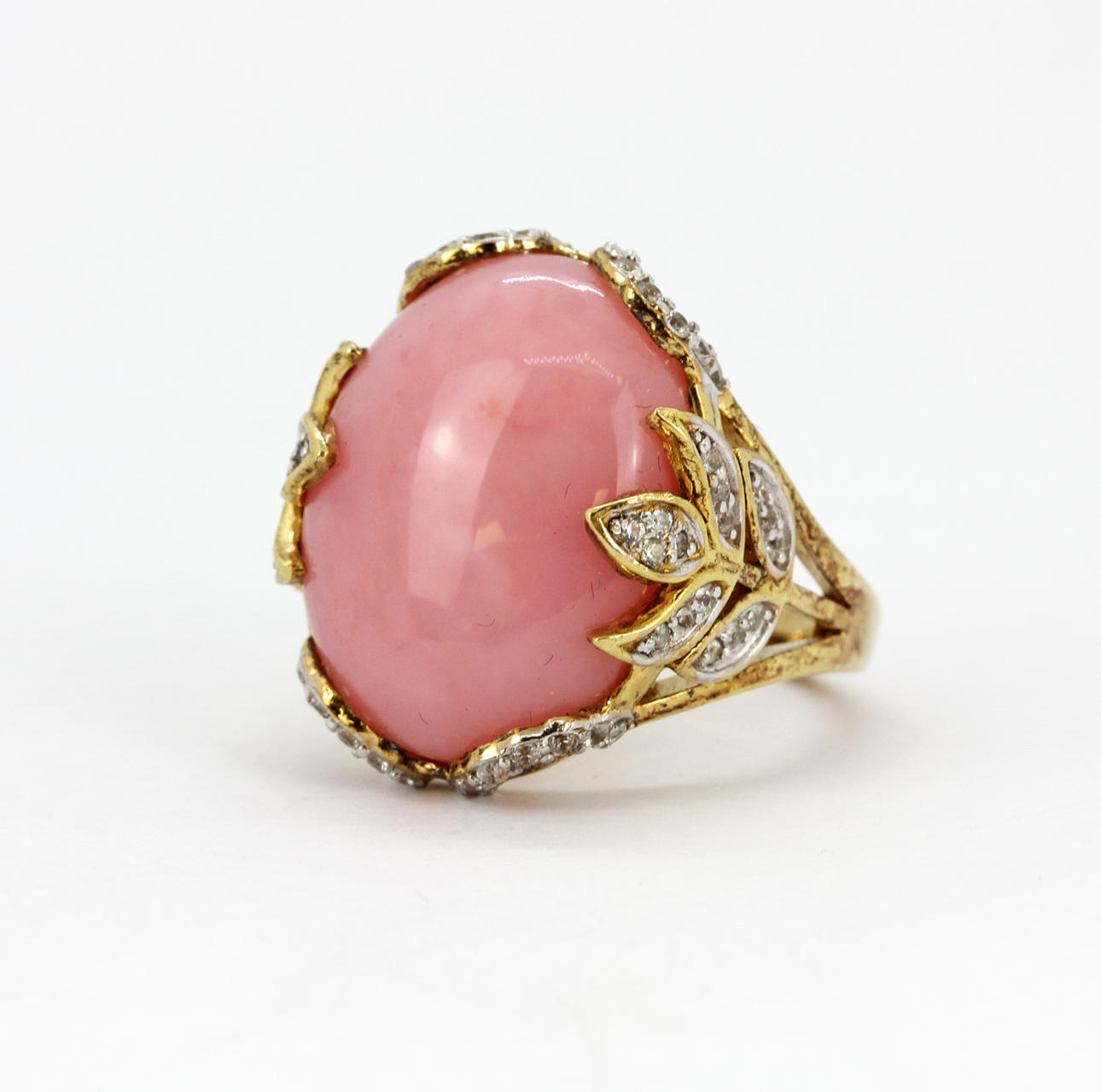 SILVER & ROSENKVARTS RING.