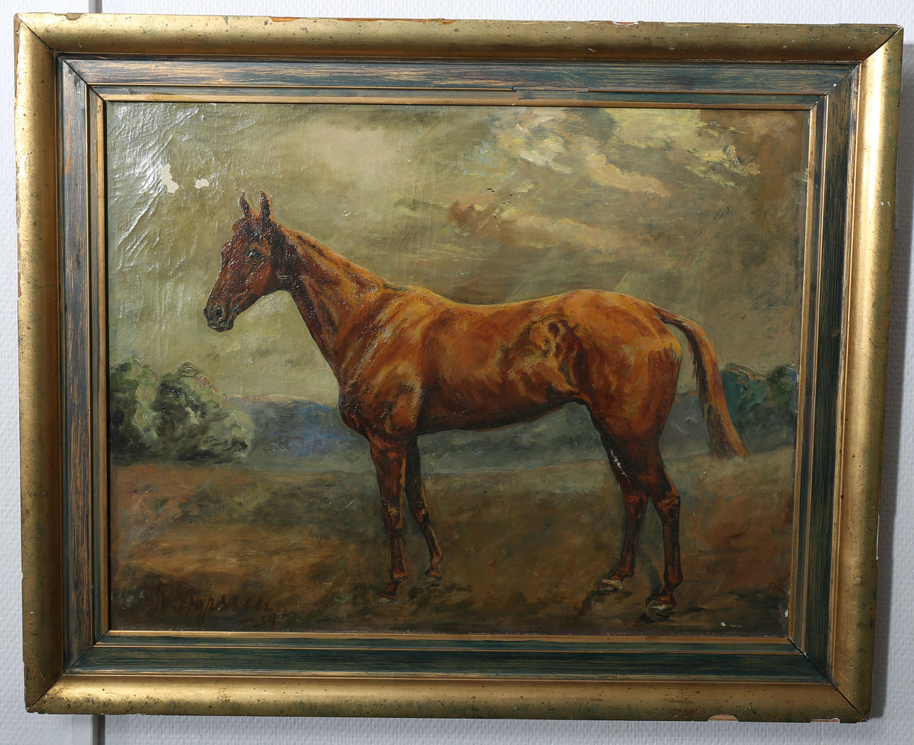 THORSTEN DYRSSEN. Olja på duk, "Nisse", signerad Th Dyrssen -34.