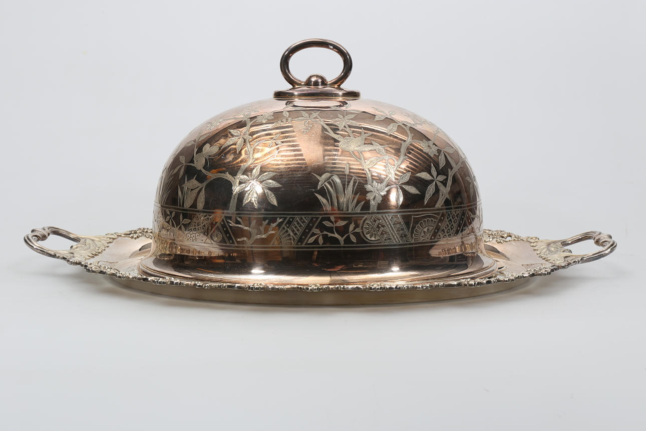 STEKHUV OCH BRICKA, pläter, 2 delar, 1900-tal.