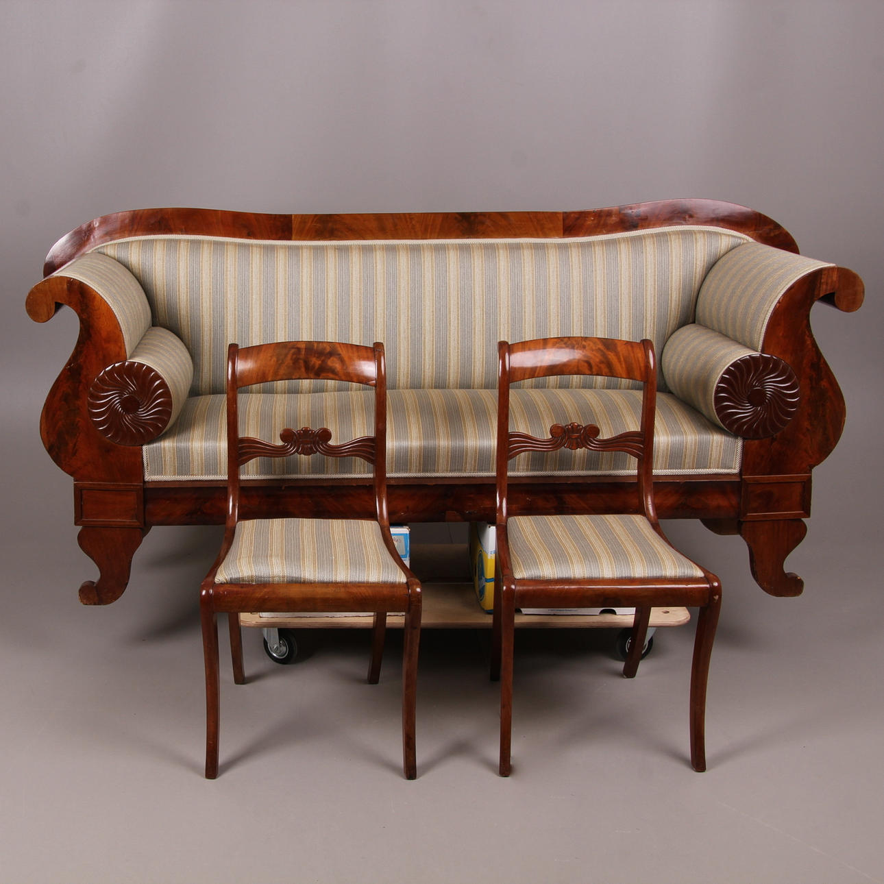 SOFFGRUPP, 3 delar, Karl Johan, omkring sekelskiftet 1900.