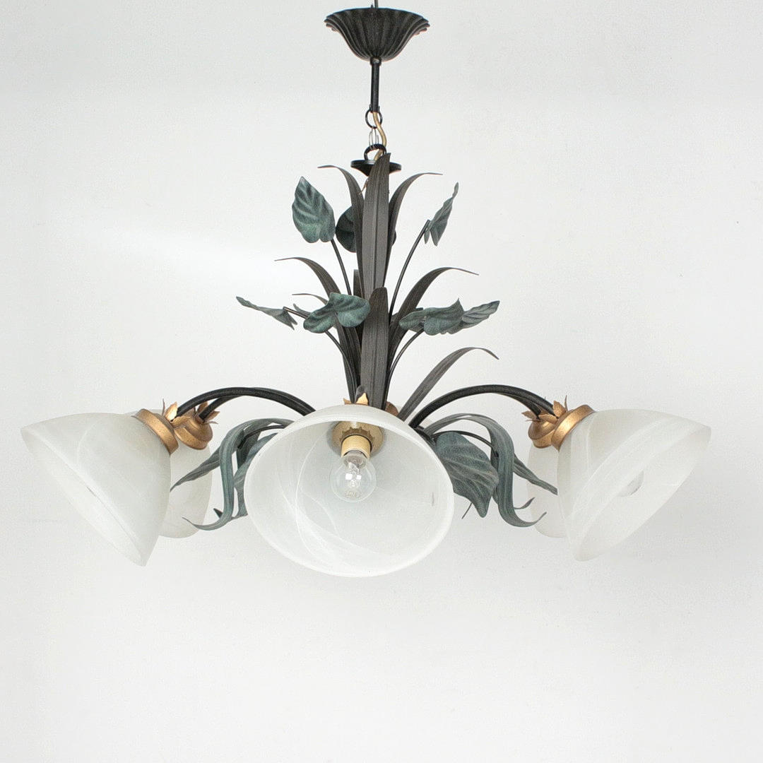 Floral ceiling light.