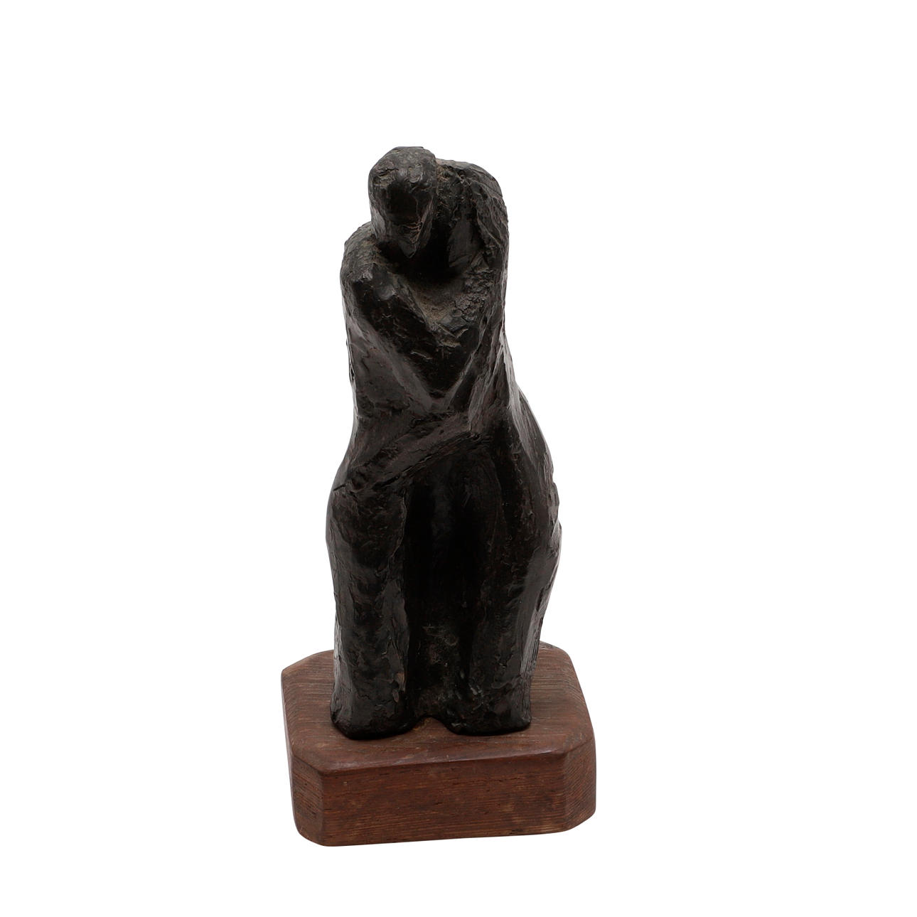 CHAIM STEPHENSON (1926-2016 ISRAEL/BRITISH) - BRONZE SCULPTURE OF EMBRACING FIGURES.