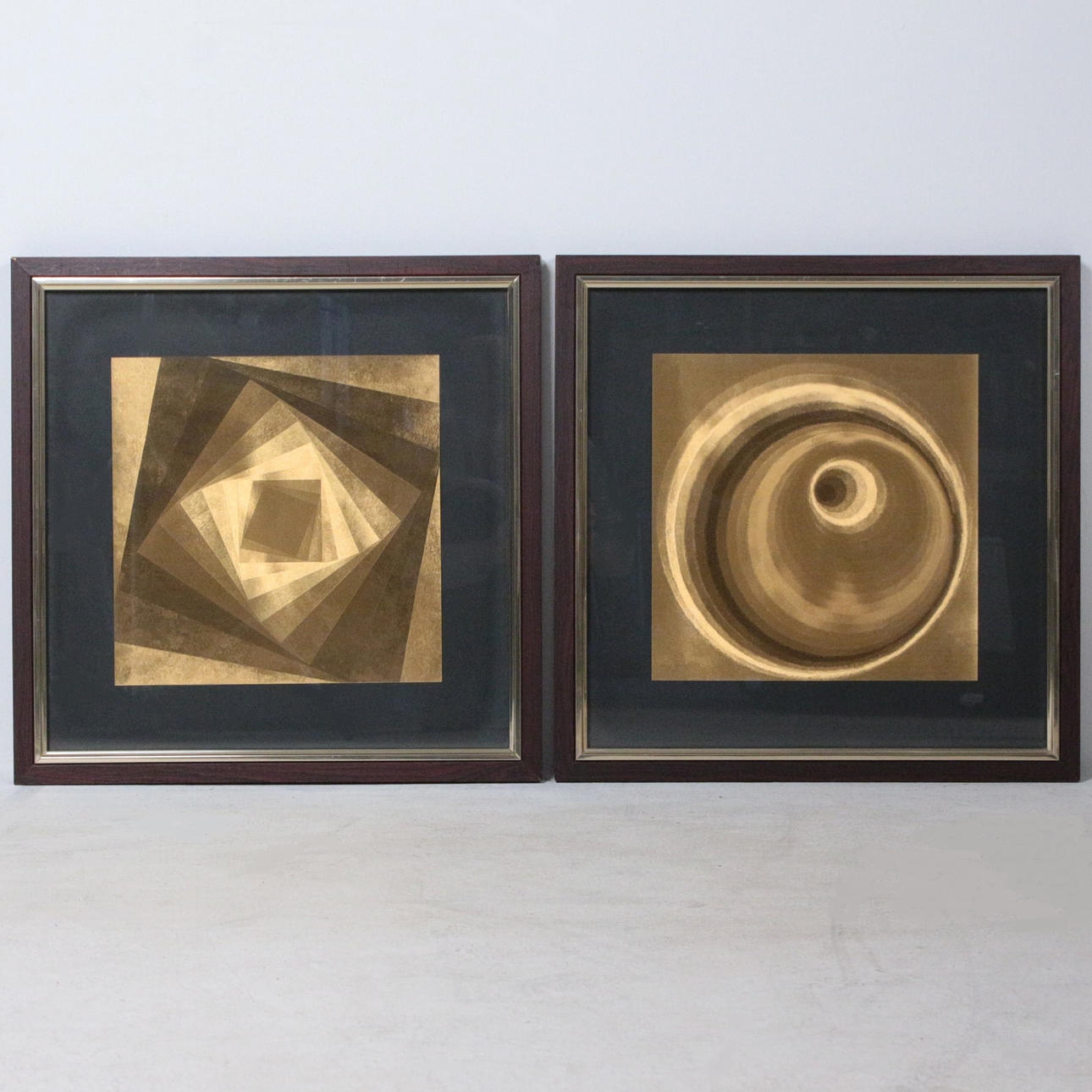 BARBARA LUDINGHAUSEN. 'Circles and Rectangles', two copper engravings.