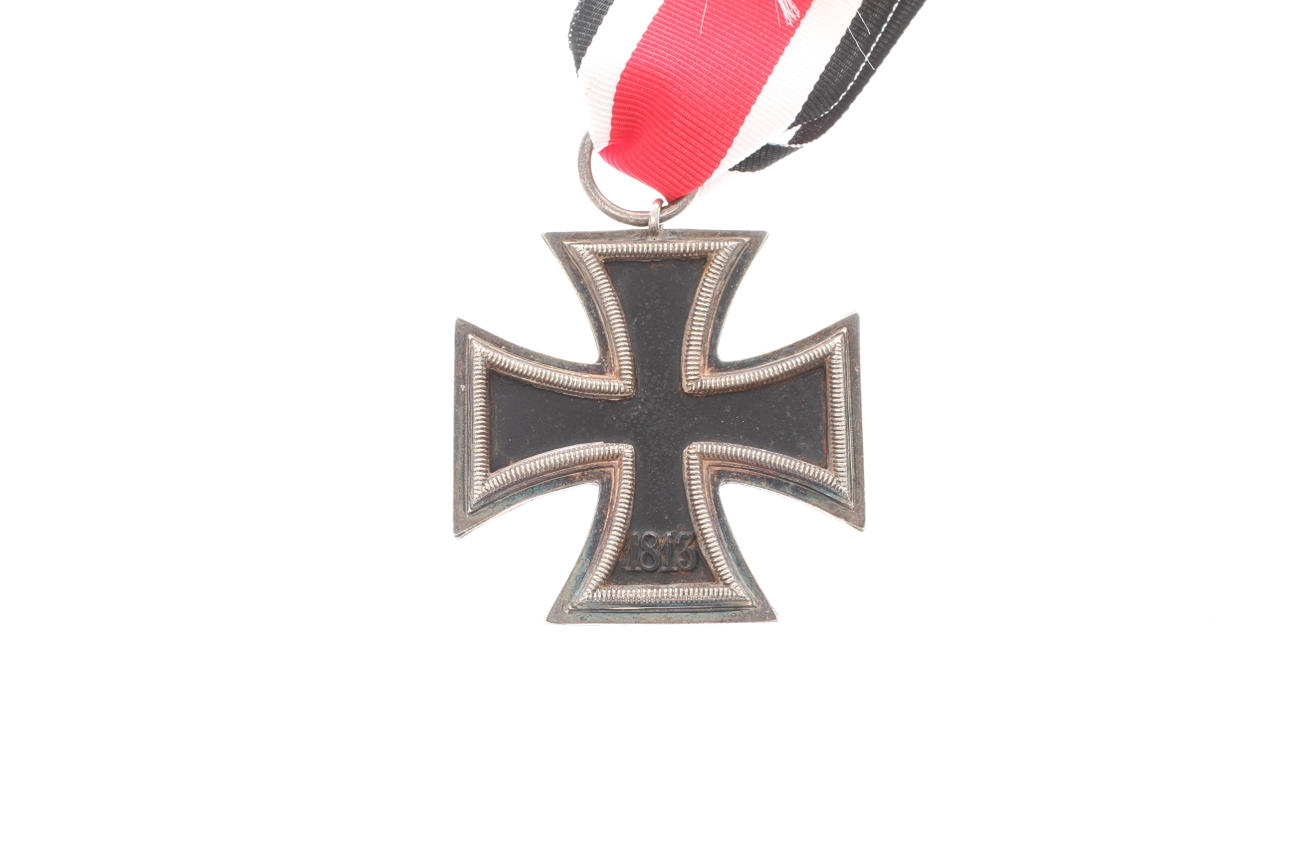 JÄRNKORSET 1939, andra klassen, tillverkarmärkt i ringen med tillverkarnummer 55, (J.E. Hammer & Söhne, Geringswaldemen), Iron cross, Eiserne Kreuz.