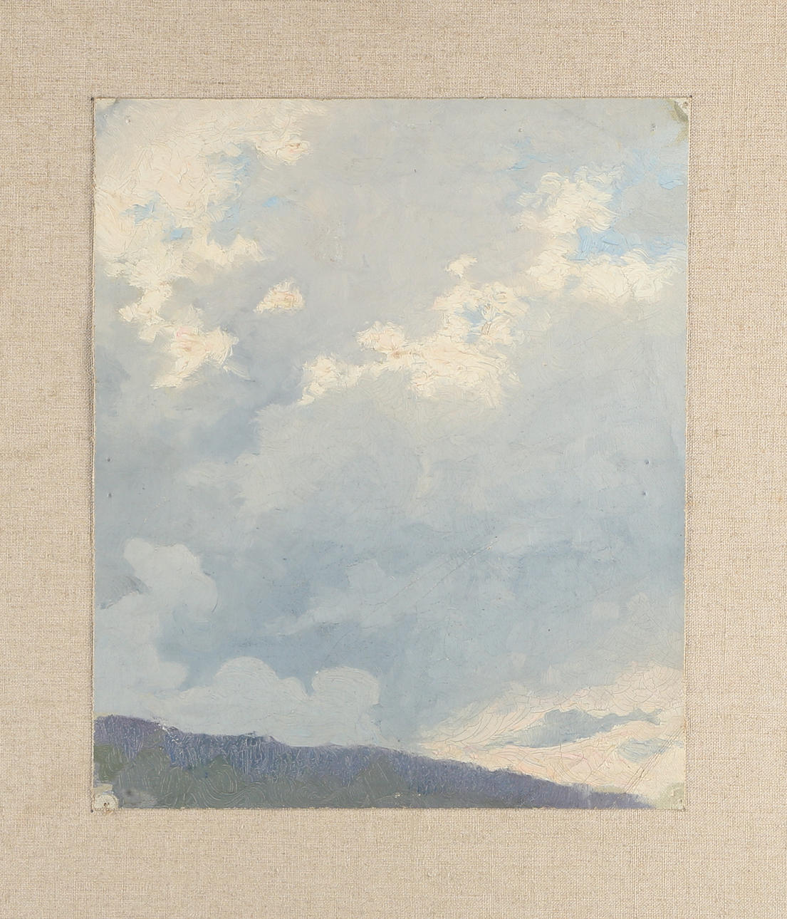 PELLE SWEDLUND. TILLSKRIVEN. ovädersmoln, olja på duk, osignerad.