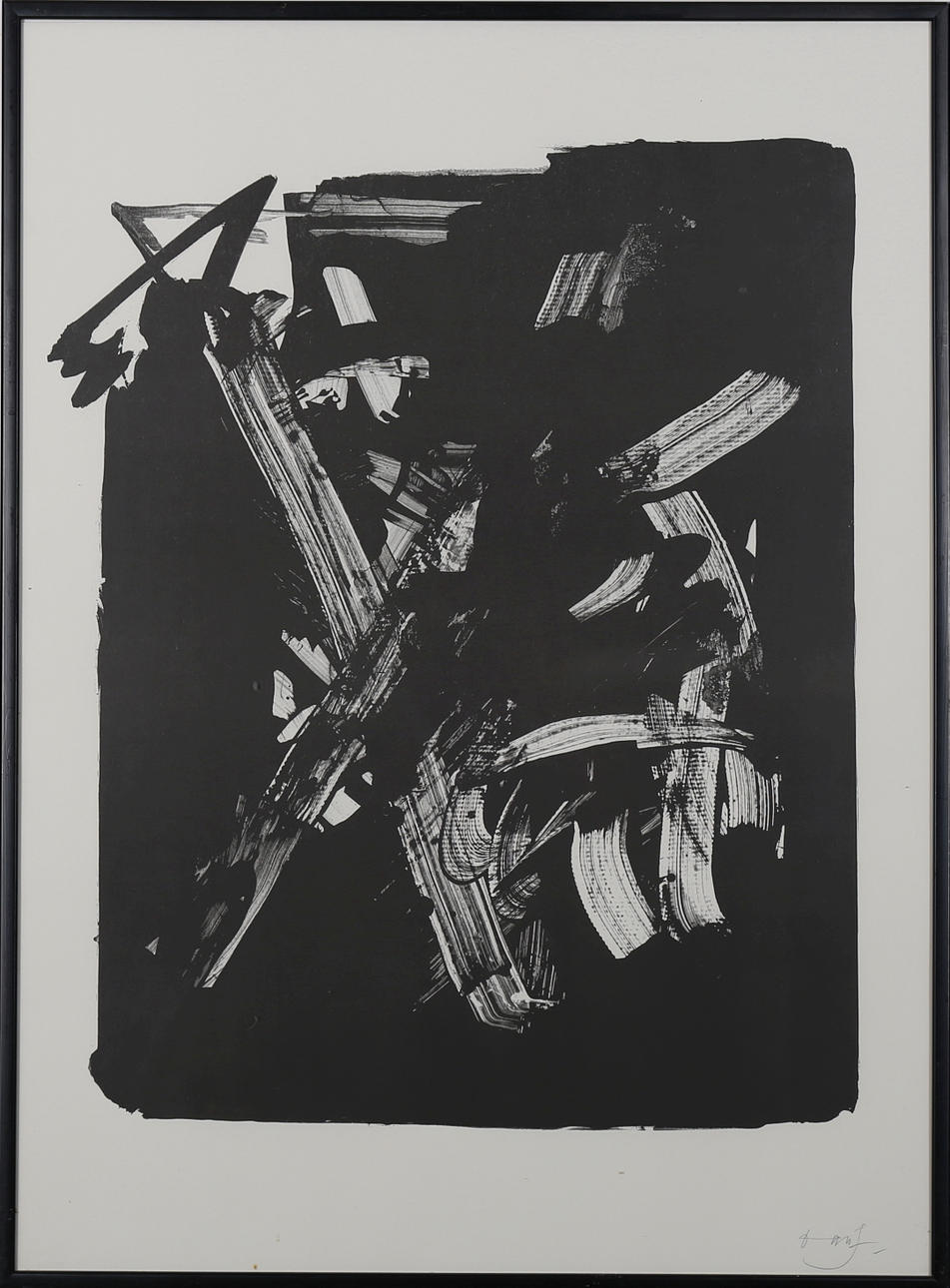 ANDRÉ MARFAING. Komposition, färgserigrafi, signerad Marfaing.