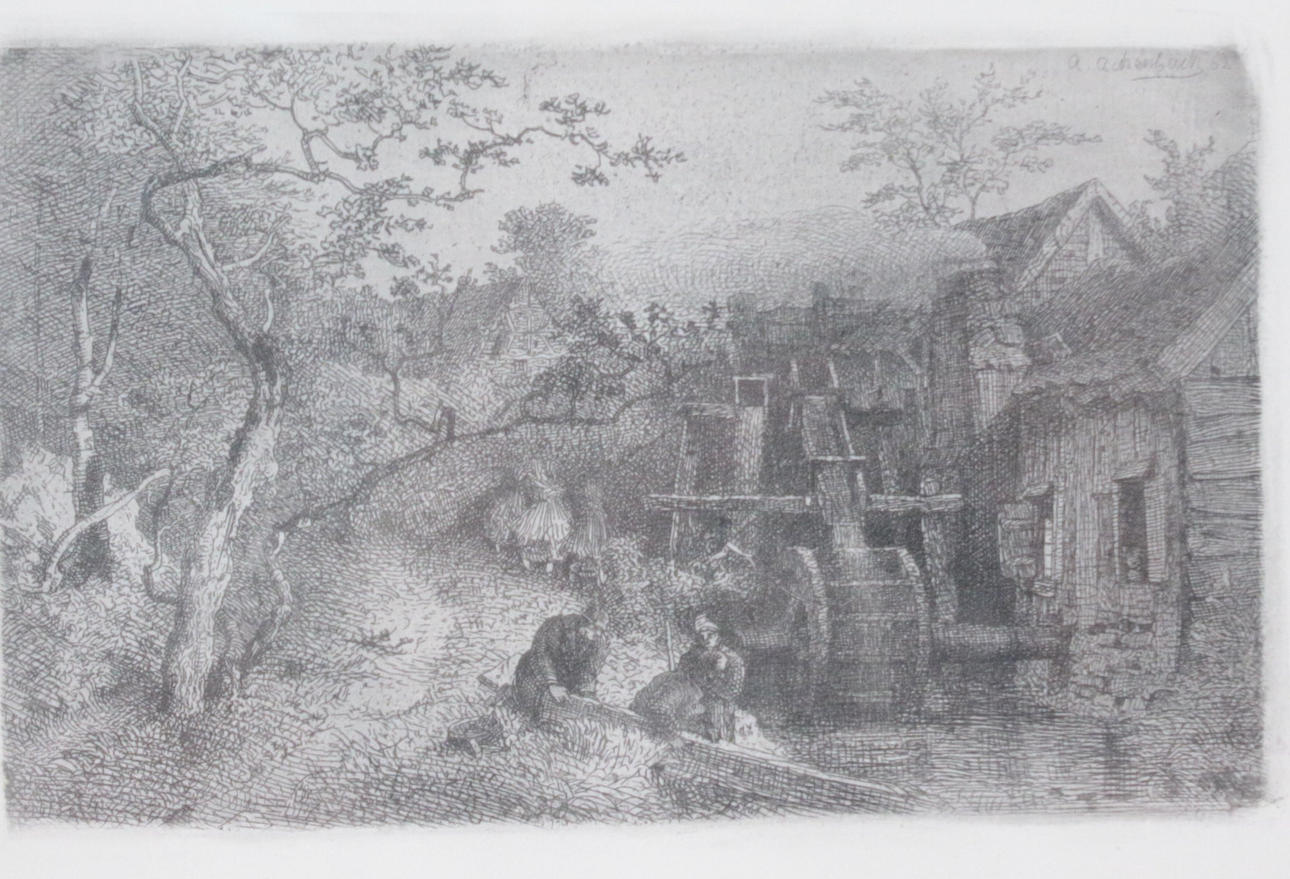 ANDREAS ACHENBACH (1815-1910). Radierung, Ohne Titel.
