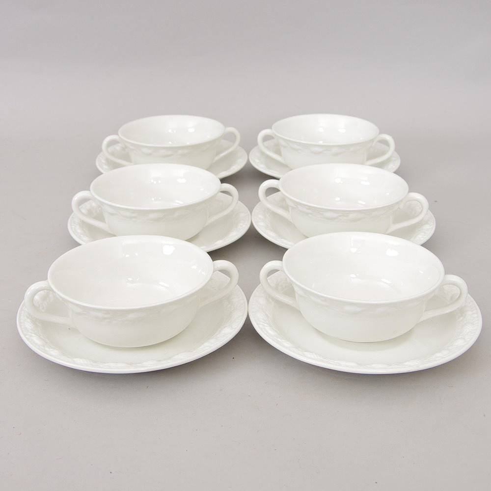 BULJONGKOPPAR, porslin, Adams England.