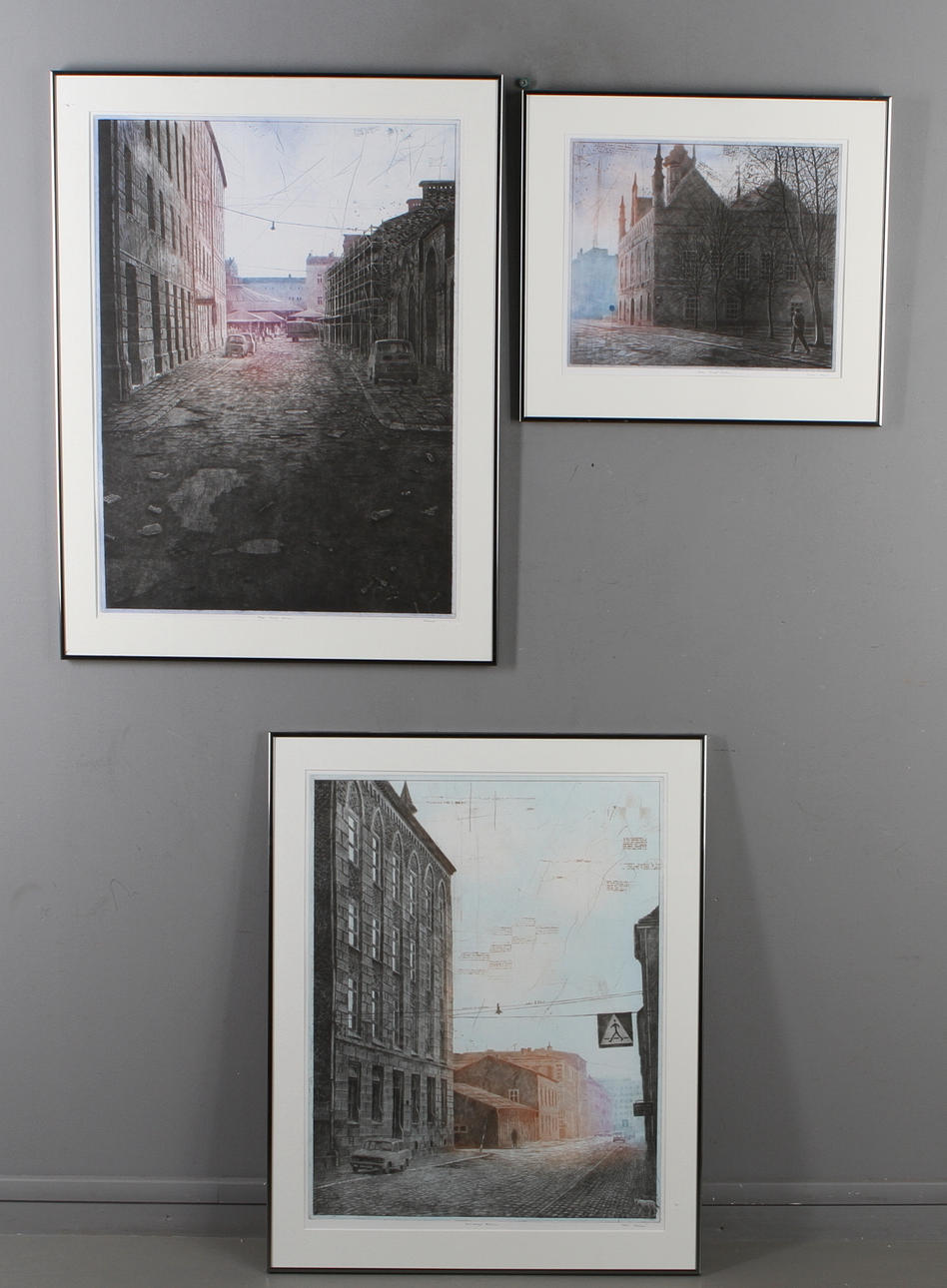 MIKAEL KIHLMAN. 3 st, grafik, signerade, numrerade samt E.A.