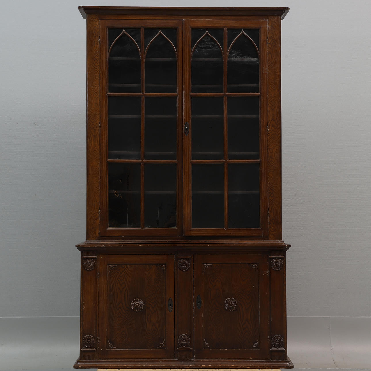 BOKSKÅP, trä, 1800/1900-tal.