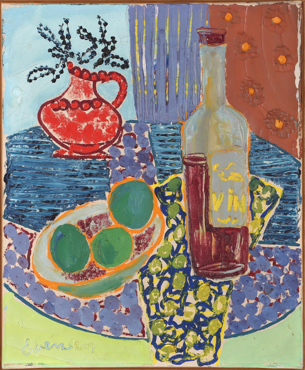 SVERRE EVENSEN. 1925-1983. Oil on canvas, signed.