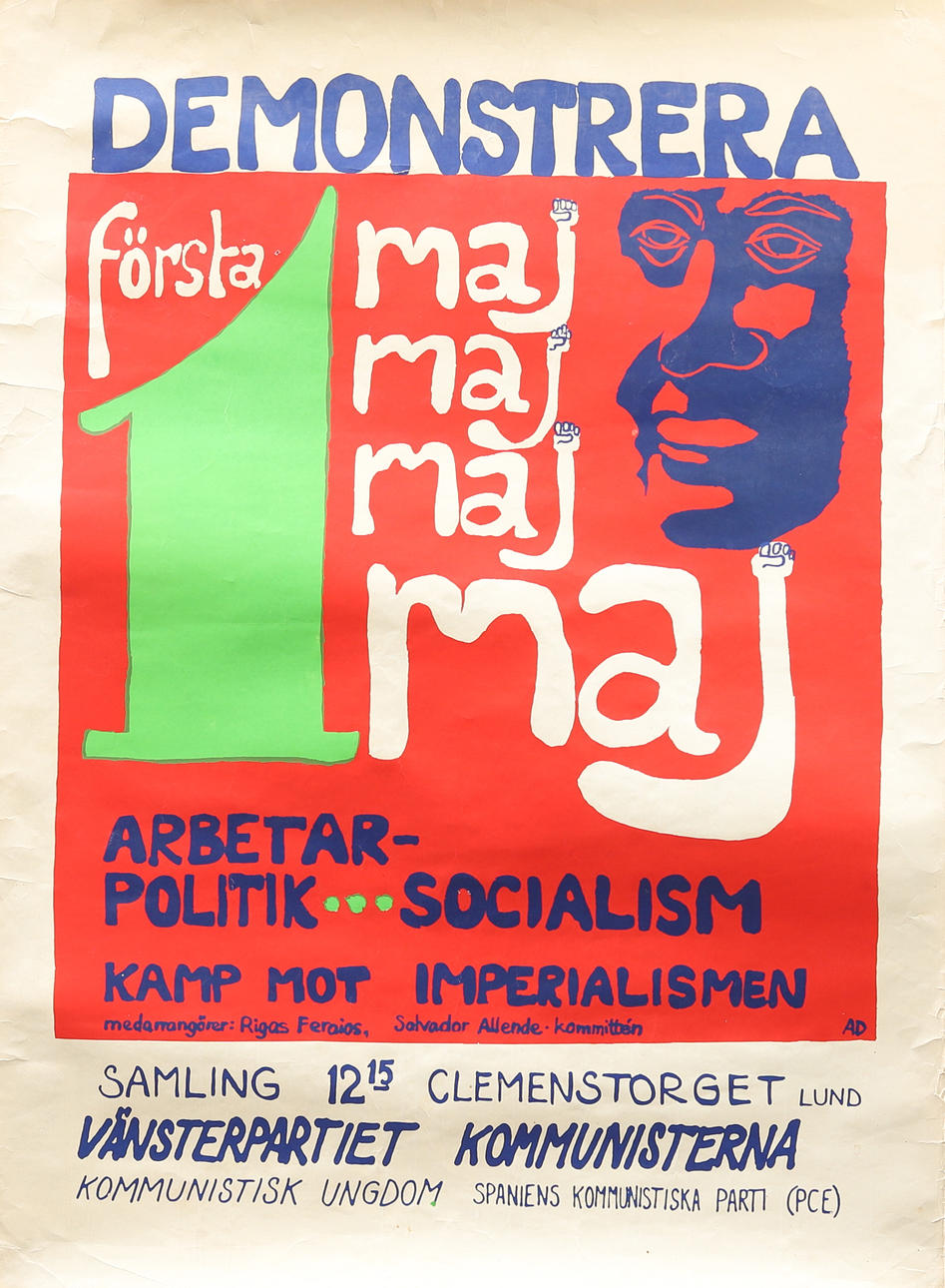 POLIITTINEN JULISTE, offsetpaino, esittely.