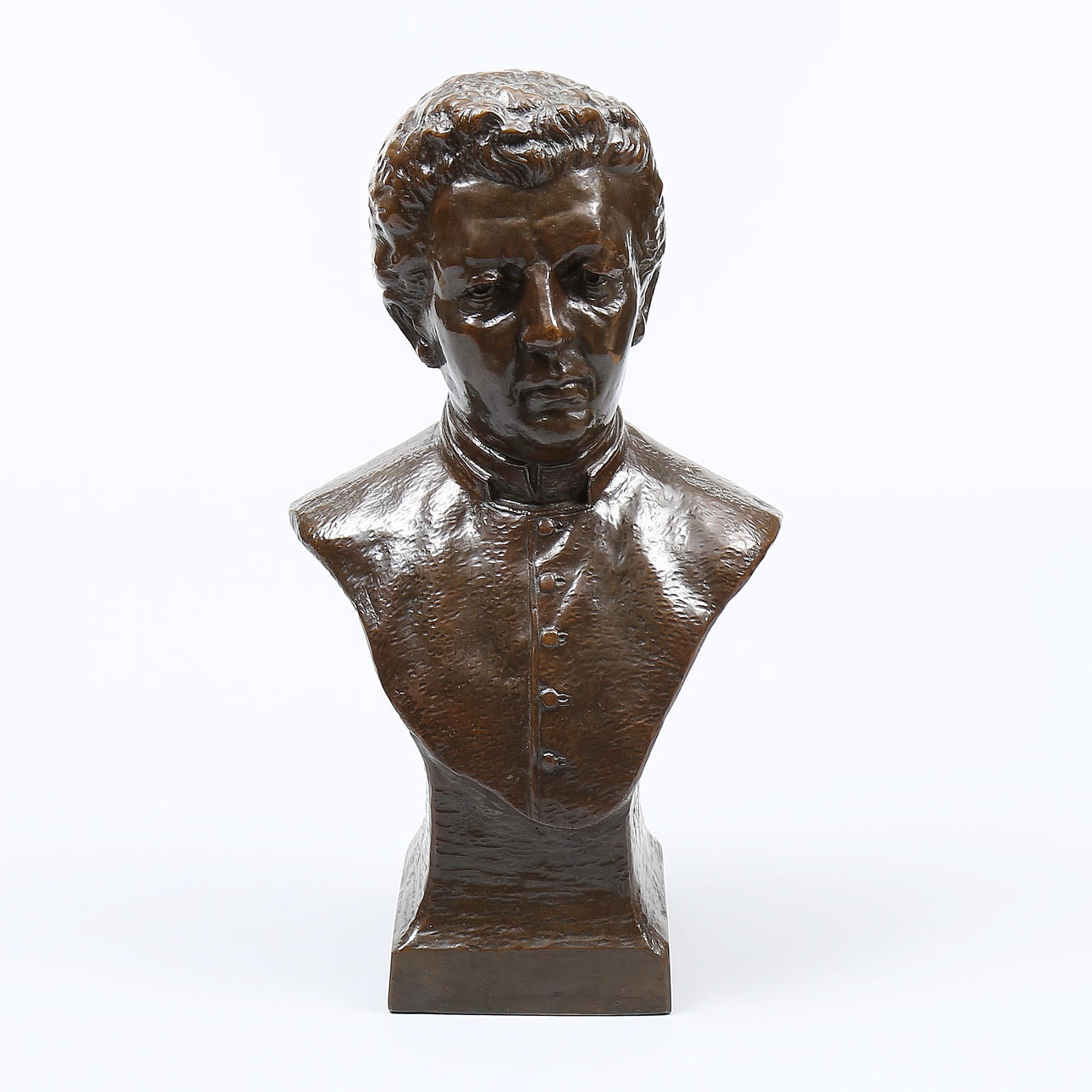OIDENTIFIERAD KONSTNÄR, byst, gestalt, brons, signerad C.J Andersson, daterad 1911.