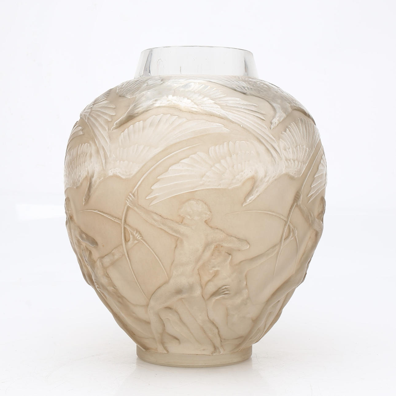 RENÉ LALIQUE. Maljakko "Arquers".