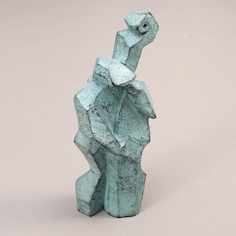 WANJA "NONES" HÅKANSSON. Skulptur, brons, spelman.