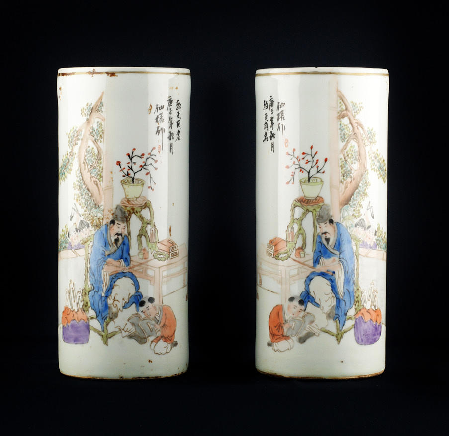 CHINA. ”PARADE CYLINDERVASER RUNT 1900-1920".