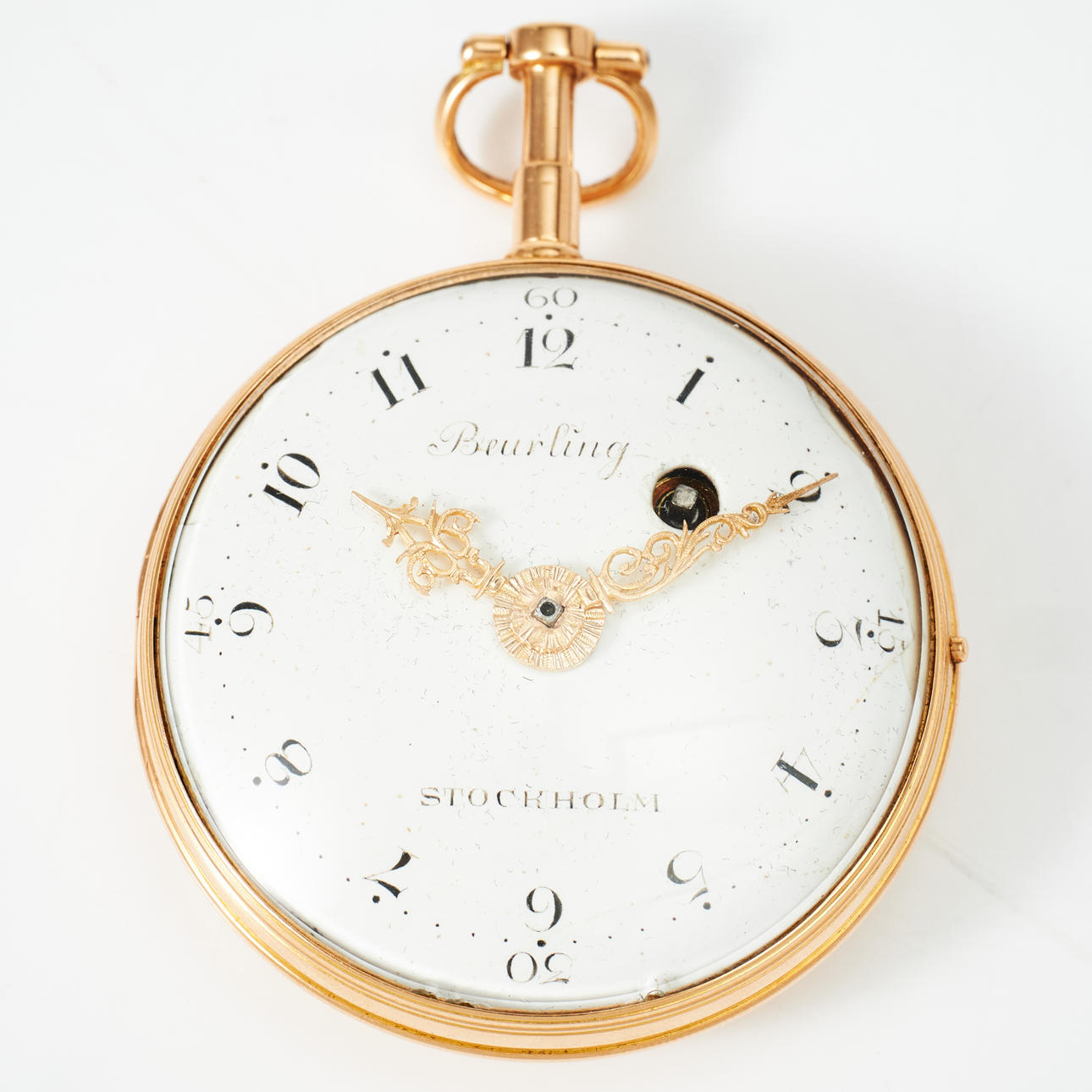 PER HENRIK BEURLING (1758-1806), fickur, 18 k guld, Stockholm. Klockor ...