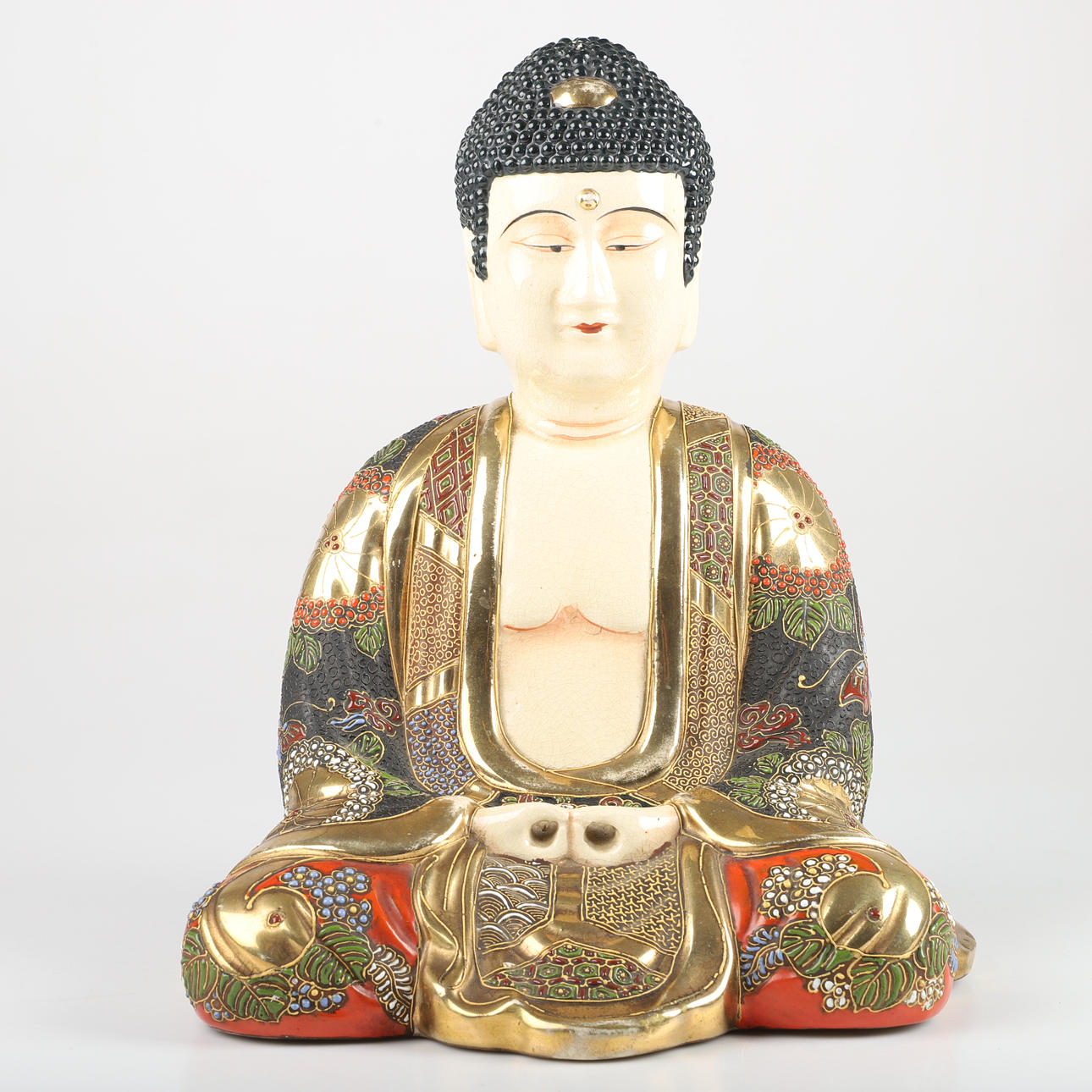 FIGURA, "Buda", satsuma, Japón.
