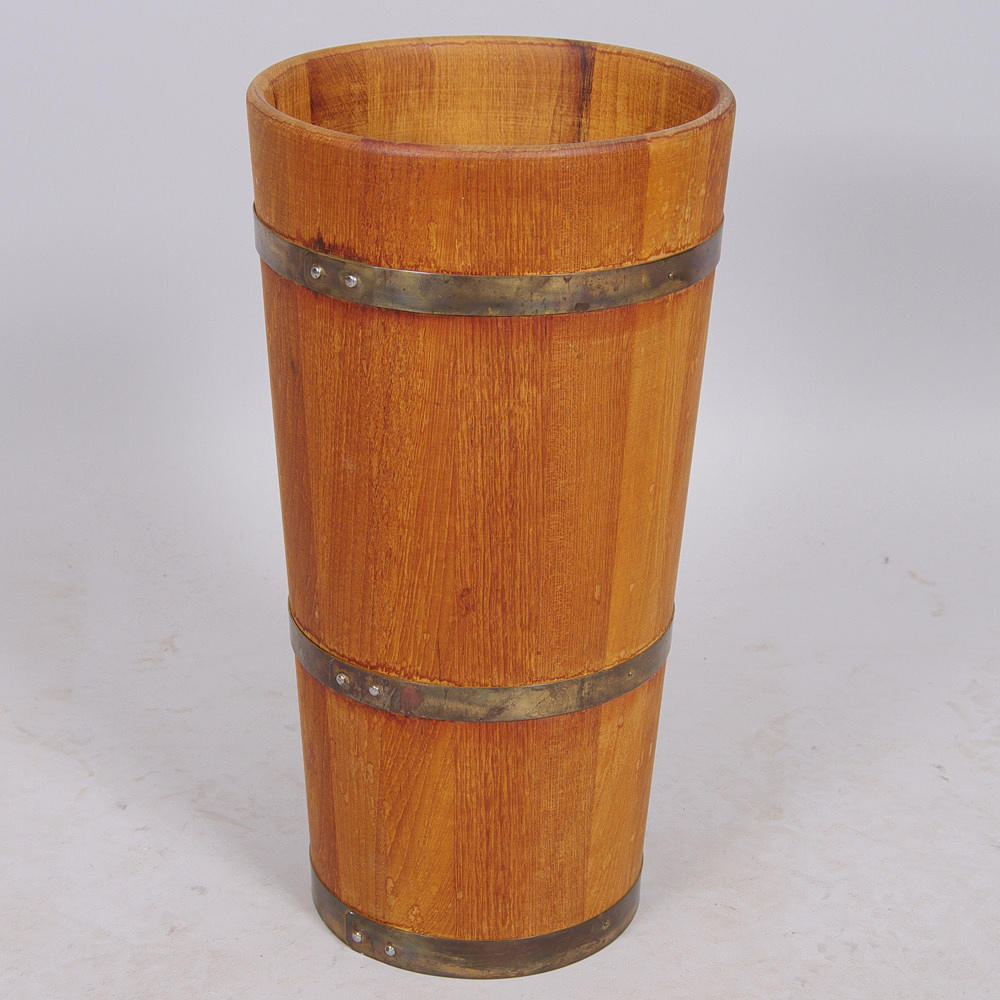 PARAPLYSTÄLL, teak/mässing.