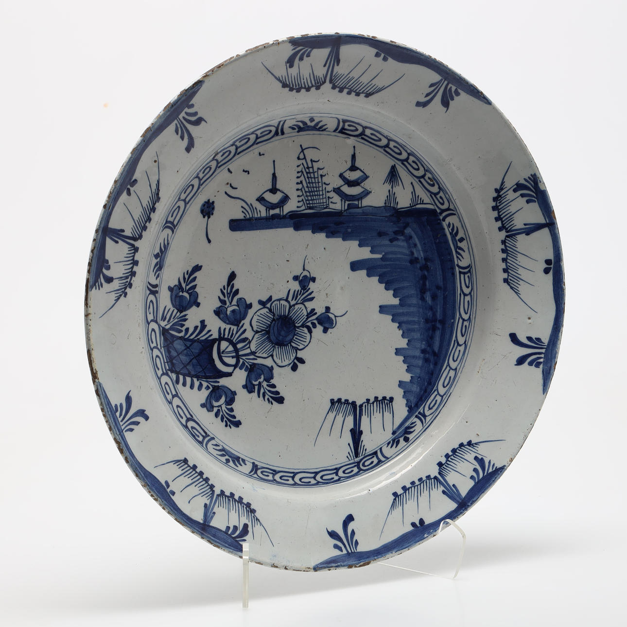 PLATE, Holland, 17/1800s, earthenware.