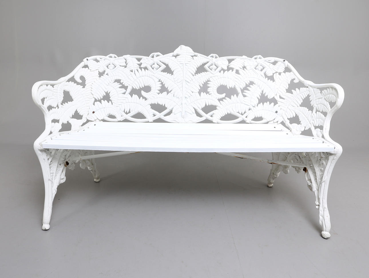 TRÄDGÅRDSSOFFA, gjutjärn, Anderstorps metallgjuteri, 1900-talets mitt.