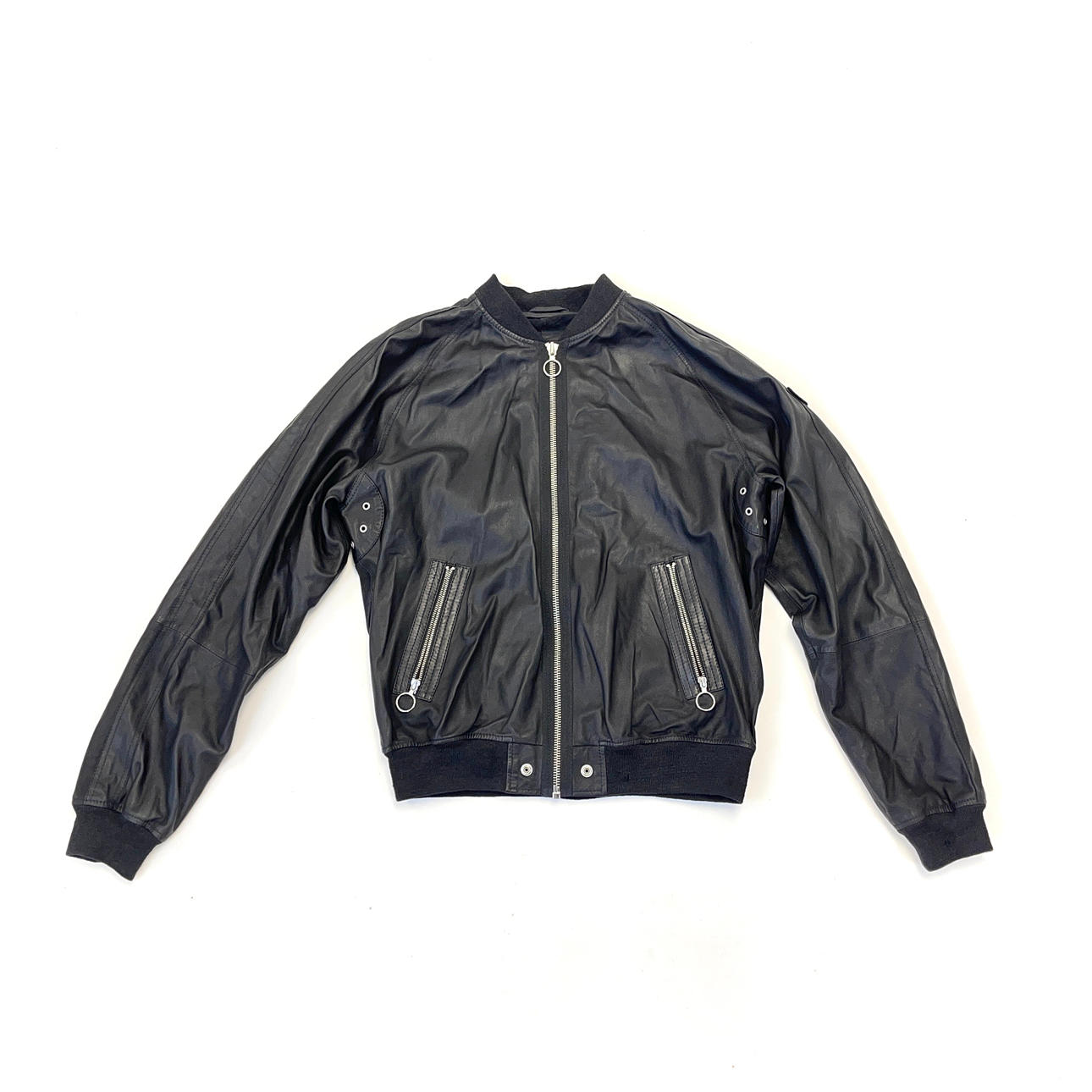 VINTAGE DIESEL HERRE SORT LÆDERJAKKE.