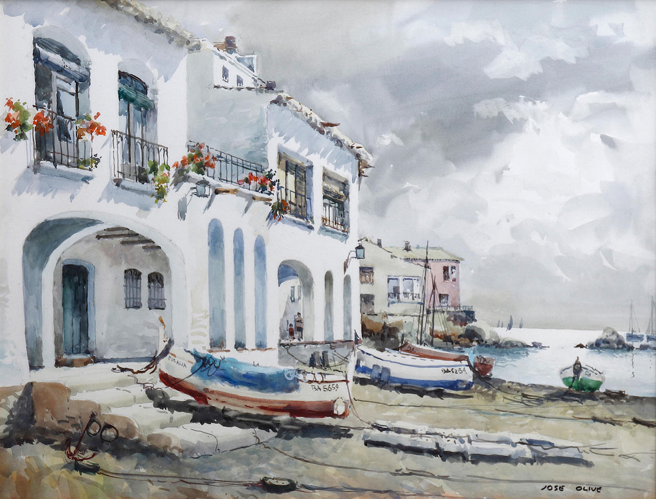 JOSEP OLIVÉ. Utsikt över kusten.