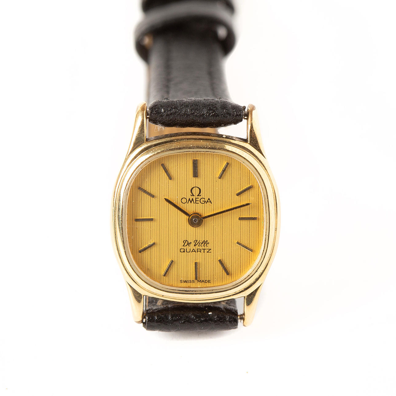 OMEGA. Wrist watch, DeVille, double, 1980s.