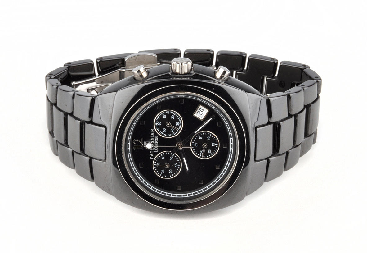 TATEOSSIAN KRONOGRAF KERAMISK KVARTS ARMBANDSUR.