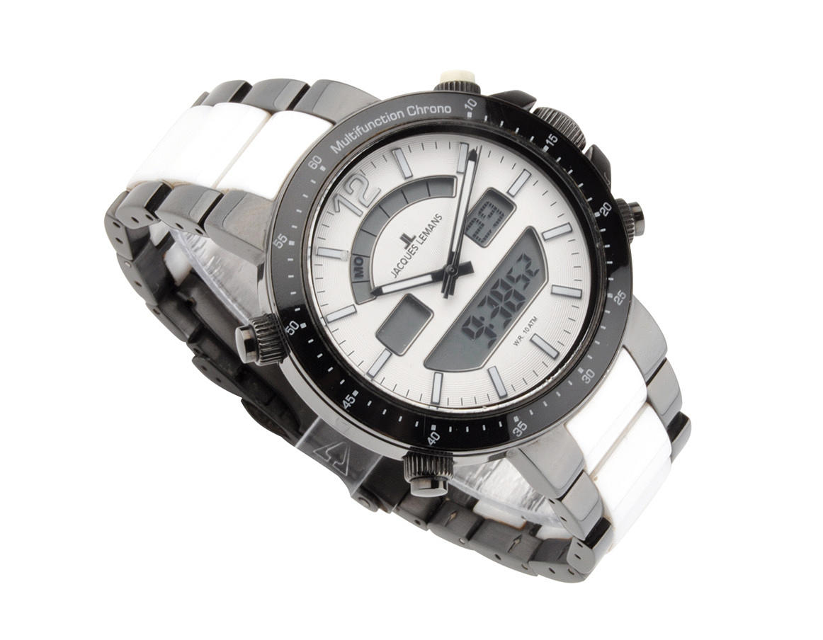 Jaques Lemans kvarts keramisk klocka.