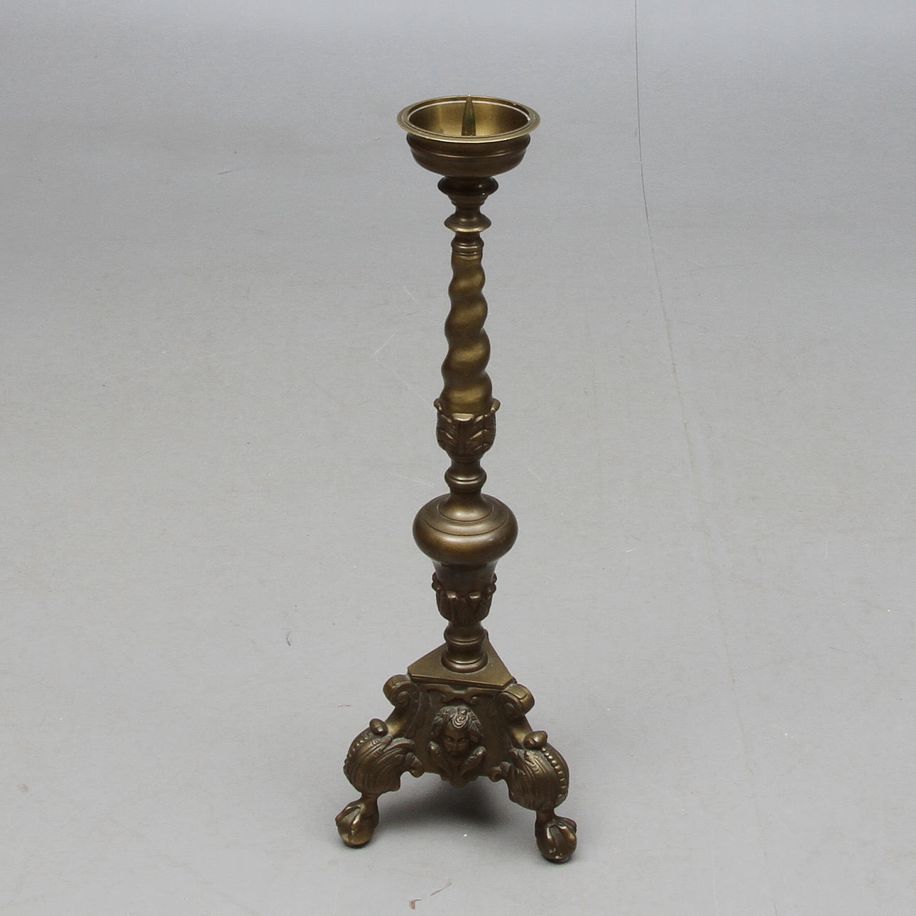 ALTARLJUSSTAKE, brons, barockstil, 1900-tal.