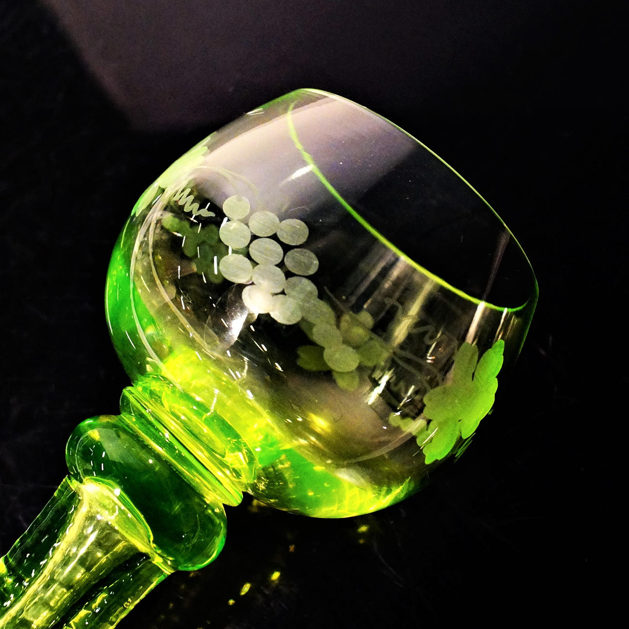 GLAS, 7 stk, stropper, uranglas, Reijmyre.