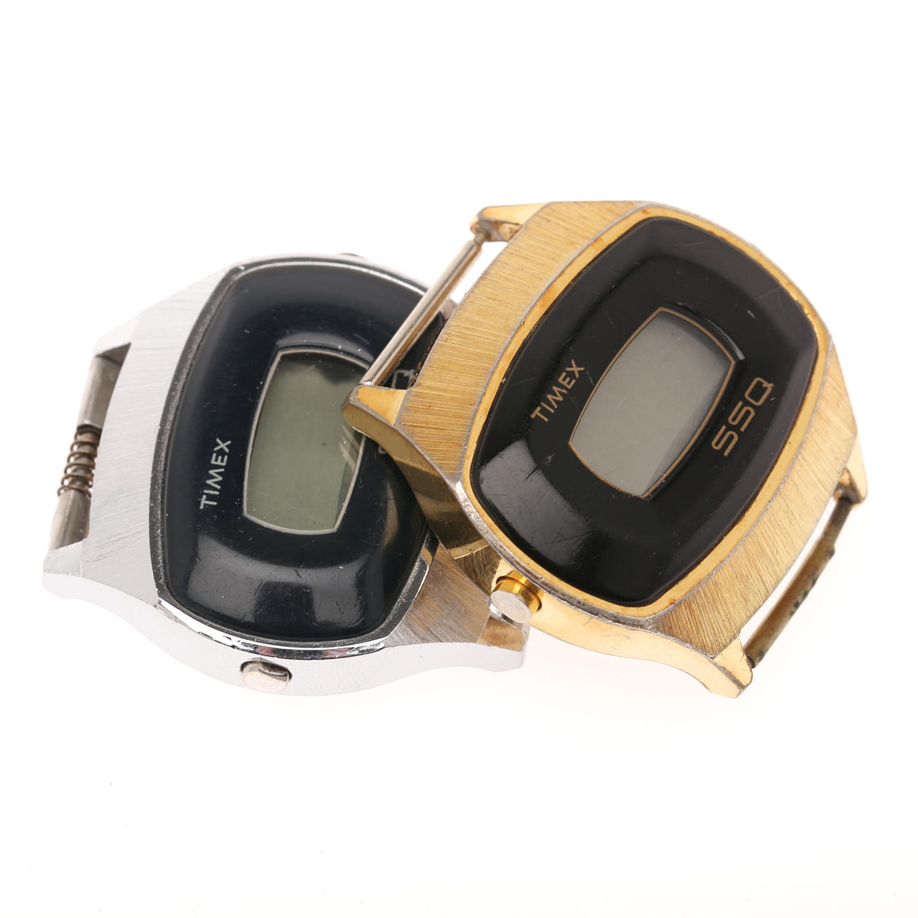 TIMEX SSQ, 2 digital wristwatches, 1970s.