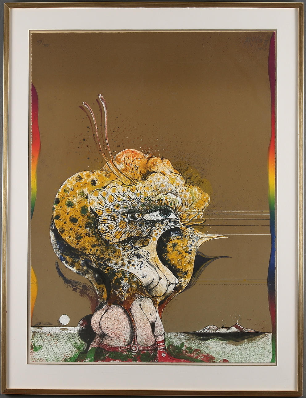 ARDY STRUWER. Litografi, signerad, numrerad 49/100 och daterad -77.