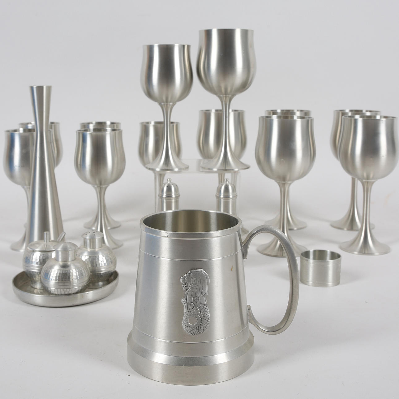 Pewterware, 21 pcs, Royal Selangor, Malaysia.