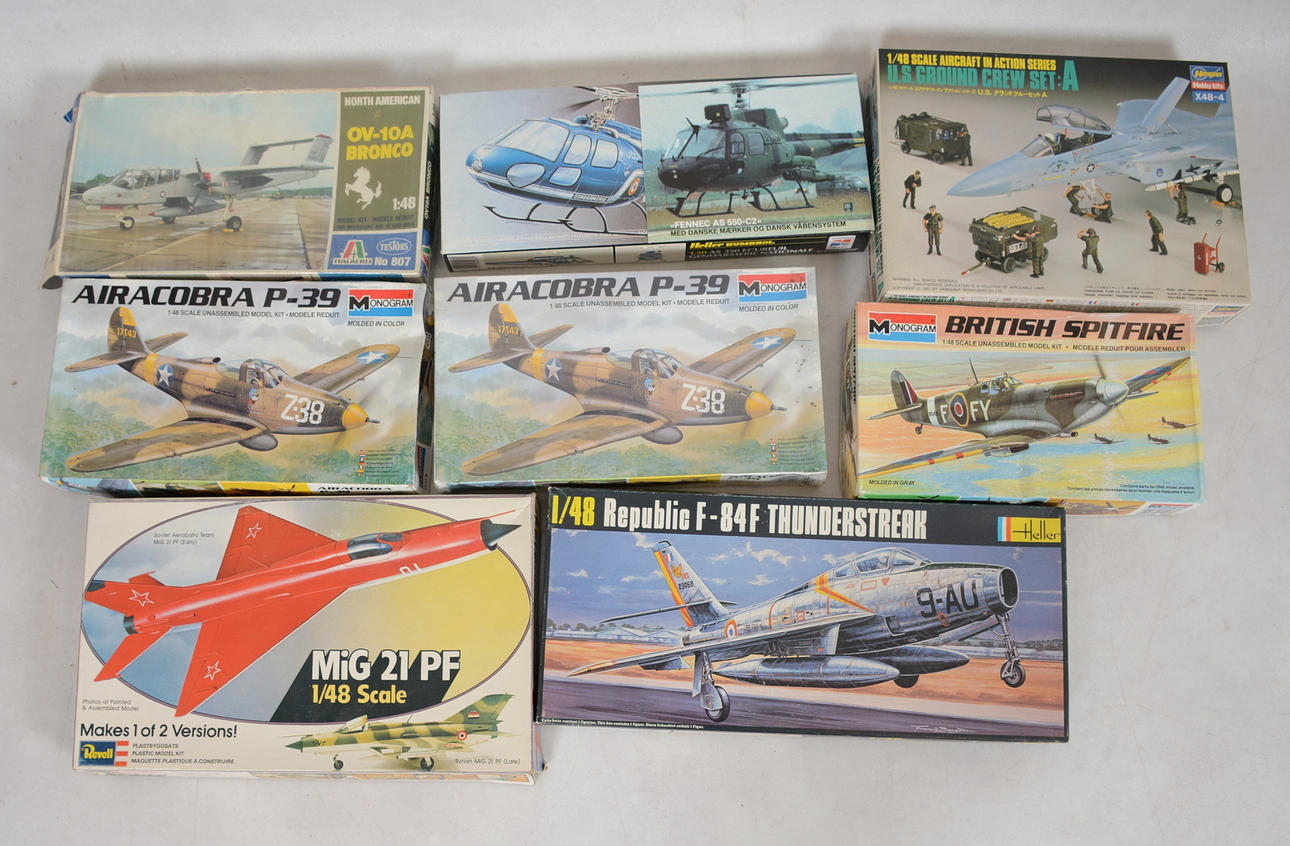 MODELLBYGGSATSER, 8 st, flygplan.