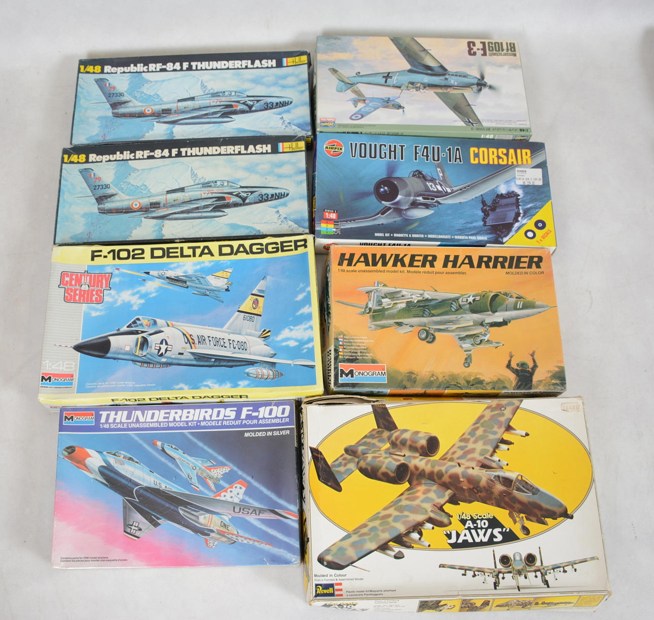 MODELLBYGGSATSER, 8 st, flygplan.