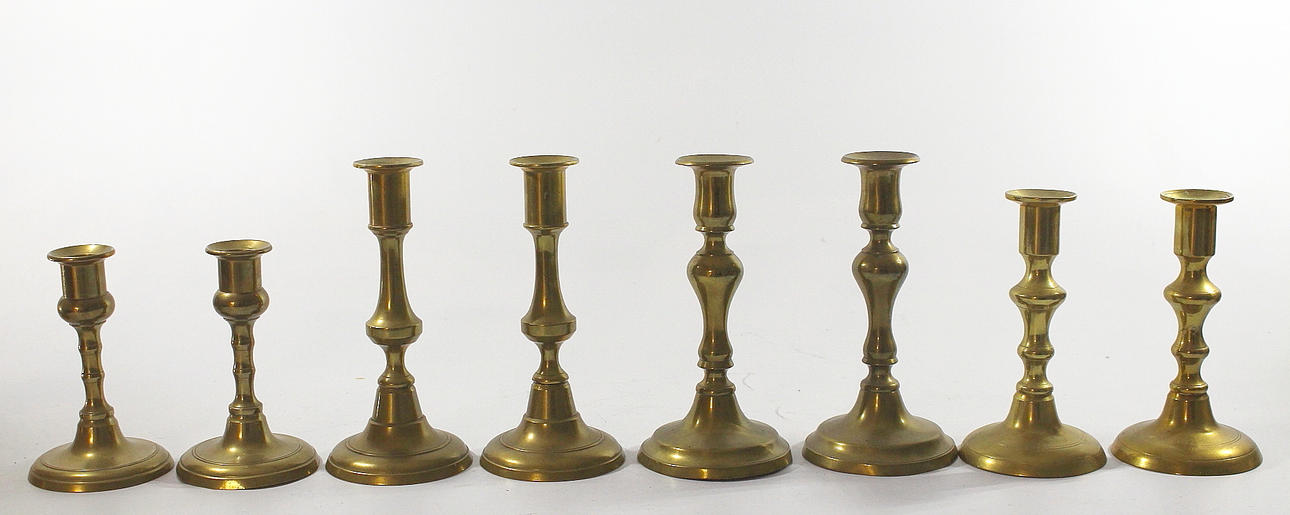 LJUSSTAKER, 4 par, mässing/malm.